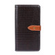 For HTC Desire 20 Pro idewei Crocodile Texture Horizontal Flip Leather Case with Holder & Card Slots & Wallet(Dark Brown)