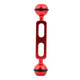 PULUZ 5.1 inch 13cm Aluminum Alloy Dual Balls Arm for Underwater Torch / Video Light, Ball Diameter: 2.54cm(Red)