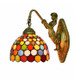 YWXLight Balcony Retro Stained Glass Living Room Dining Room Bedroom Bar Club Aisle Wall Lamp (EU Plug)