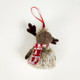 2 PCS Christmas Cloth Santa Snowman Doll Pendant(Elk )