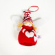 2 PCS Christmas Cloth Santa Snowman Doll Pendant(Red Angel )
