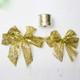 2 Rolls Christmas Sequins Ribbon Bow Ornament(Golden Sequins)