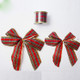 2 Rolls Christmas Sequins Ribbon Bow Ornament(Red and Green Grid)