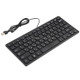 TT-A01 Ultra-thin Design Mini Wired Keyboard, Russian Version (Black)