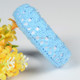 5 PCS Cotton Lace Fabric White Crochet Lace Roll Ribbon Knit Adhesive Tape Sticker Craft Decoration Stationery Supplies(Blue)