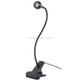 3W 360 Degree Rotation USB Metal Flexible Neck  LED Light with Switch & Clip (Warm White Light Black)