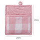 2 PCS Christmas Lattice Tableware Heat Insulation & Anti-Scalding Placemat Cotton High Temperature Gloves, Size: 20x23cm(Pink White)