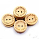 100 PCS/Set Natural Color Wooden Buttons Handmade Love Letter Wood Button Craft DIY Baby Apparel Accessories(15mm)