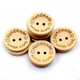 100 PCS/Set Natural Color Wooden Buttons Handmade Love Letter Wood Button Craft DIY Baby Apparel Accessories(15mm)