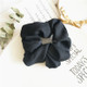 2 PCS Large Intestine Ring Hair Band Women Fabric Ponytail Seamless Stretch Hair Jewelry(Black)