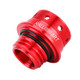 Car Modified Stainless Steel Oil Cap Engine Tank Cover for Mitsubishi, Size: 5.0 x 4.6cm(Red)