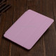 Three-folding Horizontal Flip Leather Case for iPad Air (2019), with Holder (Pink)