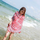 Summer Cotton and Linen Ethnic Travel Silk Scarf Sunscreen Big Shawl Ladies Beach Towel, Size:180 x 100cm(A Blue Dream)