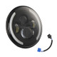 7 inch H4 / H13 DC 9V-30V 3000LM 6000K 25W Car Round Shape LED Headlight Lamps for Jeep Wrangler, with Angel Eye(Blue Light)
