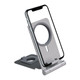 C2 2 in 1 Adjustable Multi-function Aluminum Alloy Wireless Charger Stand for iPhone 12 Series & Tablet & Watches (Silver)
