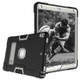 For iPad 10.5 Contrast Color Silicone + PC Combination Case with Holder(Black + Grey)