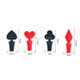 12 PCS Silicone Wine Stopper Poker Series Wine Stopper(Red Peach Heart)