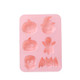 4 PCS Silicone Halloween Cake Mold 6 Hole Baking Mold DIY Ice Mould(Pink)