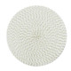 2 PCS PP Round Oval Woven Placemat, Size:Diameter 36cm(White)