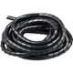 7m PE Spiral Pipes Wire Winding Organizer Tidy Tube, Nominal Diameter: 12mm(Black)