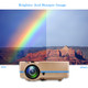 VS313 120ANSI Lumens HD1920*1080P LED+LCD Technology Smart Projector, Support AV / HDMI / TF Card / USB / VGA / TV(Gold)