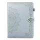 For iPad Pro 10.5 inch Halfway Mandala Embossing Pattern Horizontal Flip PU Leather Case with Card Slots & Holder(Silver)