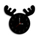 Deer Head Pattern Creative Living Room Decorative Wall Clock (Black)