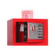 17E Home Mini Electronic Security Lock Box Wall Cabinet Safety Box with Coin-operated Function(Red)