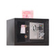 17E Home Mini Electronic Security Lock Box Wall Cabinet Safety Box with Coin-operated Function(Obsidian Black)