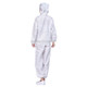 Striped Anti-static Split Hood Dust-proof Work Suit, Size:M(White)