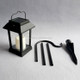 LEH-55143G Solar Power LED Lawn Lamp,  Candle Garden Light with Pole & 0.2W Amorphous Silicon Solar Panel(Black)