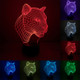 Leopard Style 3D Touch Switch Control LED Light , 7 Color Discoloration Creative Visual Stereo Lamp Desk Lamp Night Light