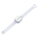 F9 Outdoor Silica Gel Mosquito Repellent Wristband with Clock(White)