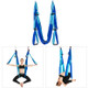 6 Handles Bodybuilding Handstand Inelasticity Aerial Yoga Hammock(Dark Blue + Baby Blue)