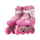 Oushen Adjustable Full Flash Children Single Four-wheel Roller Skates Skating Shoes Set, Size : M(Pink)