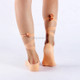 2 Pairs Ladies Lace-up Ballet Dancing and Yoga Anti-slip Toe Socks(Light Orange)