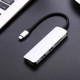 Type-C Type C Hub USB C USB3.1 Hub with HDMI 5 in 1  Combo Hub with 2 USB3.0 Ports SD TF Card Reader USB adapater(Gray)