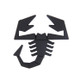 Scorpion Shape Shining Metal Car Free Sticker(Black)