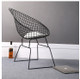 Nordic Modern Minimalist Casual Hollow Wire Creative Personality Dining Chair(Black)