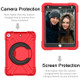 For iPad MINI 4/5 EVA + PC Flat Protective Shell with 360 ° Rotating Bracket(Red+Black)