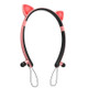 ZW29 Cat Ear Stereo Sound HIFI Fashion Outdoor Portable Sports Wireless  Bluetooth Headset with Mic & LED Light Glowing(Pink)