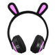 ZW19 LED 7 Colors light Bluetooth Stereo Wireless Headphones Cat Ear Flashing Glowing  Gaming Headset Earphone(Rabbit Girl)