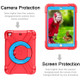 For iPad MINI1/2/3 EVA + PC Flat Protective Shell with 360 ° Rotating Bracket(Red+Blue)