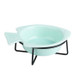 Cat Bowl Dog Pot Pet Ceramic Bowl, Style:Bowl With Iron Frame(Green)