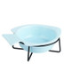 Cat Bowl Dog Pot Pet Ceramic Bowl, Style:Bowl With Iron Frame(Blue)
