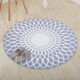 Modern Home Round Simple Print Geometric Pattern Soft Non-slip Carpet, Size:120cm(Geometry 1)