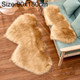 Creative Double Heart Imitation Wool Carpet Sofa Cushion Mat Plush Bedroom Living Room Floor Rugs, Size:90x180cm(Camel)