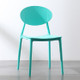 Plastic Chair Back Stool Modern Minimalist Home Dining Chair Computer Chair(Light Blue)