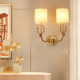Double Heads  Corridor Aisle Personality Creative Copper Antler Wall Lamp, Power source:  Three Color 5W