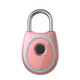 Portable Smart Fingerprint Lock Electric Biometric Door Lock USB Rechargeable IP65 Waterproof Home Door Luggage Case Lock Bluetooth Electronic Lock(Rose Gold)